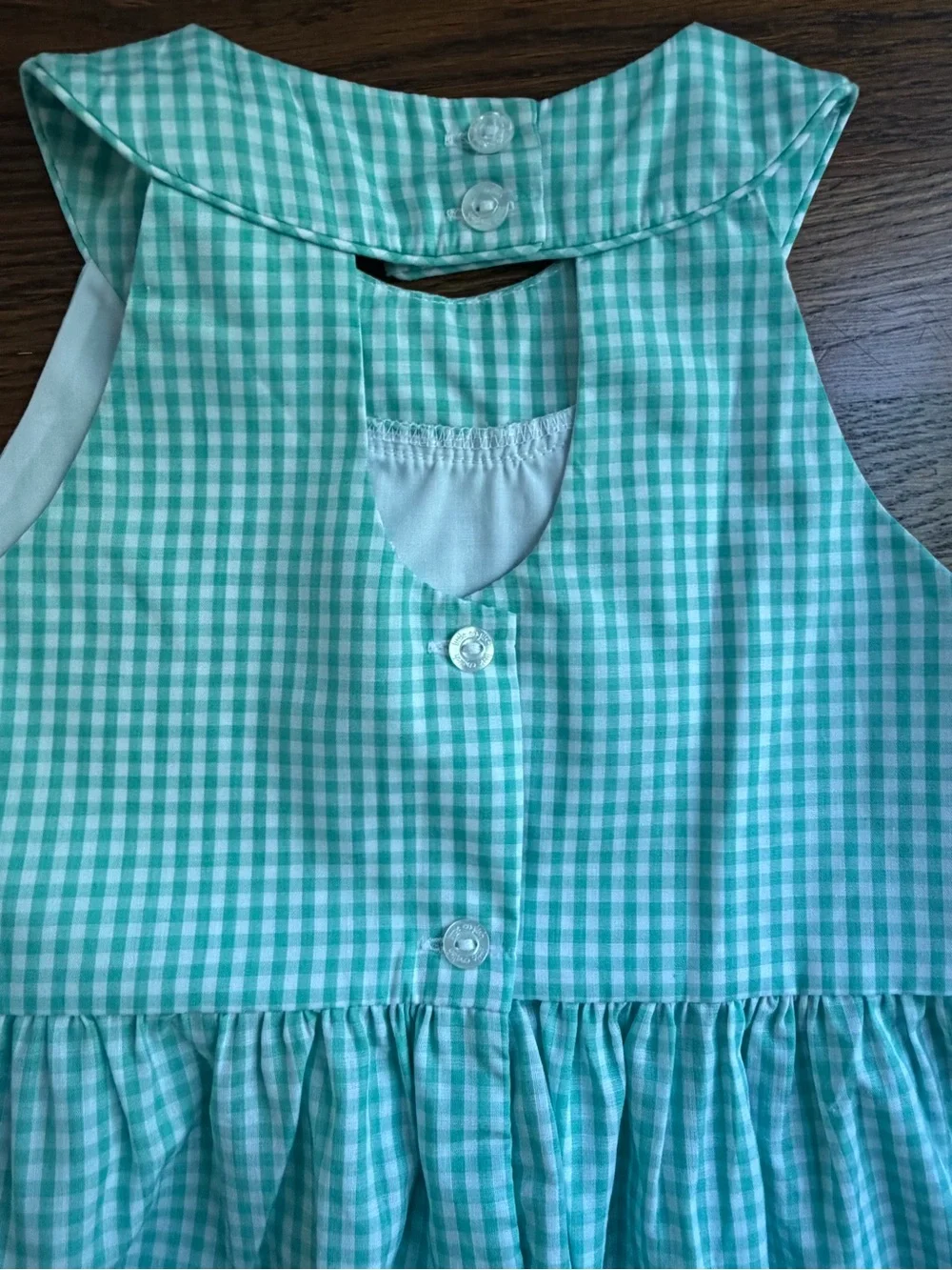 NWT Little English Mint Gingham Sleeveless Dress 4